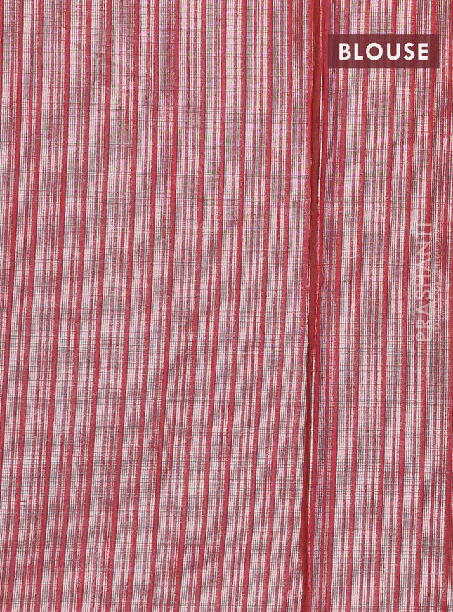 Banarasi matka tissue saree maroon with thread woven buttas and temple design zari woven border