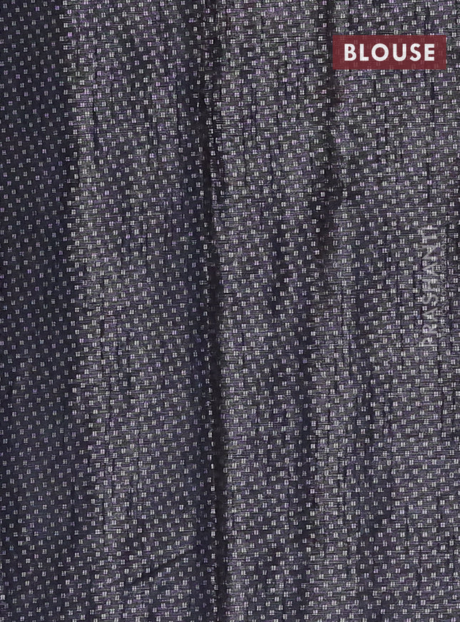 Banarasi matka tissue saree black with woven buttas and temple design border