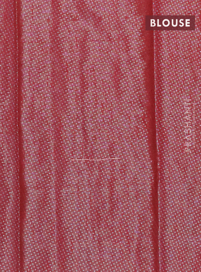 Banarasi matka tissue saree maroon with woven buttas and temple design border