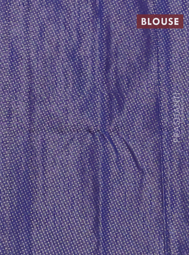 Banarasi matka tissue saree navy blue with woven buttas and temple design border