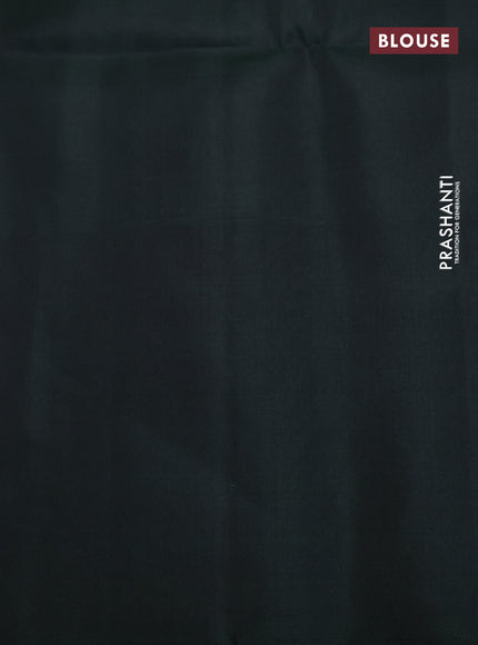 Pure soft silk saree mustard yellow and bottle green with allover silver zari woven brocade weaves and silver zari woven border