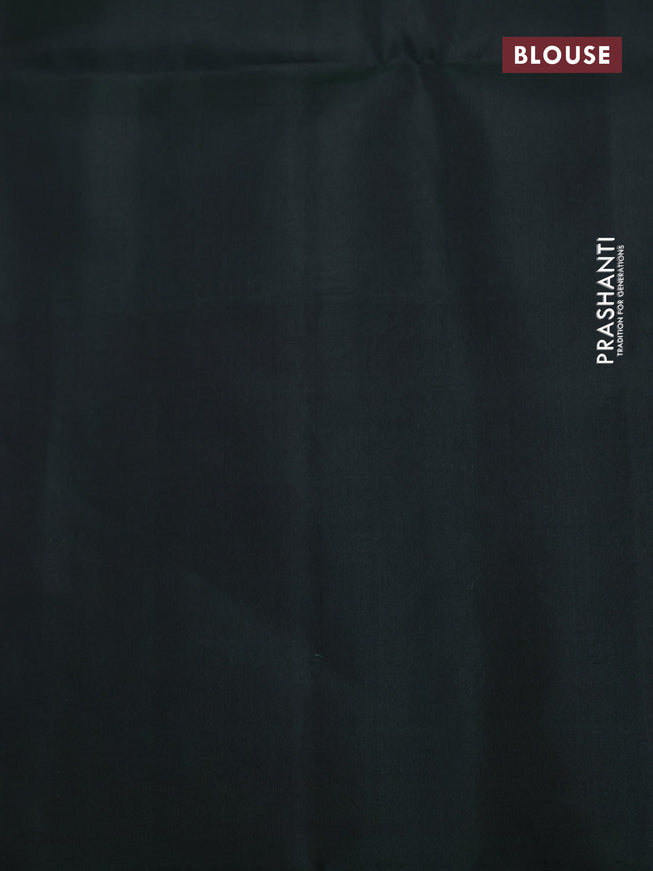 Pure soft silk saree mustard yellow and bottle green with allover silver zari woven brocade weaves and silver zari woven border