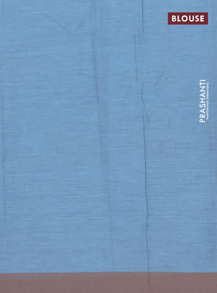 Chirala cotton saree blue and grey shade with butta prints and printed border