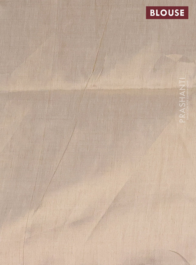 Munga cotton saree beige and pink with thread & zari weaves and thread woven border