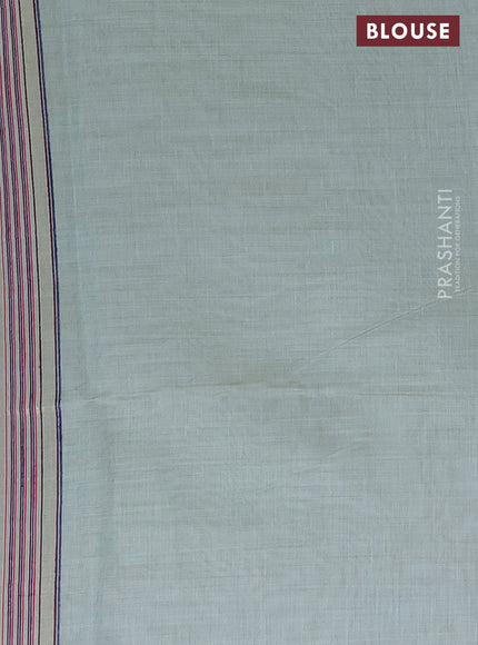 Munga cotton saree pastel blue with thread woven floral buttas and thread woven border
