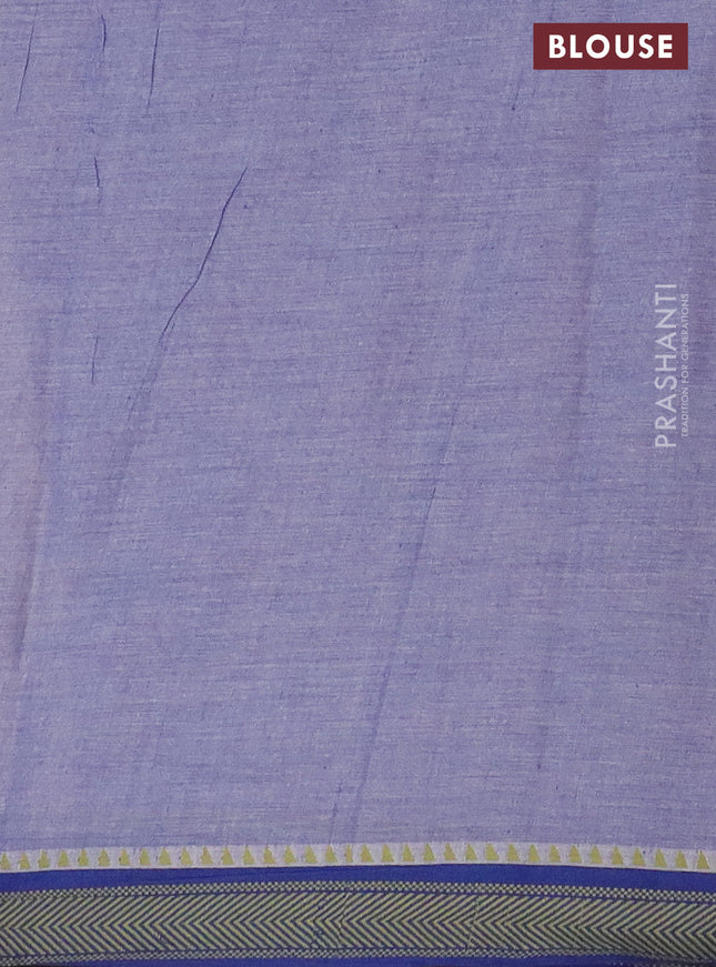 Mangalgiri cotton saree maroon and beige blue with allover prints and thread woven border