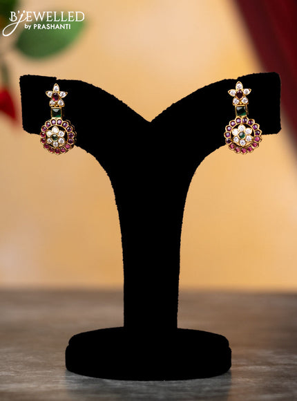 Antique haram floral design with kemp and cz stones