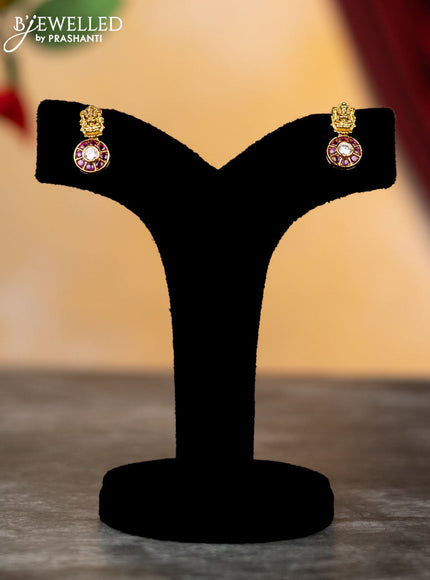 Antique haram lakshmi design with kemp and cz stones