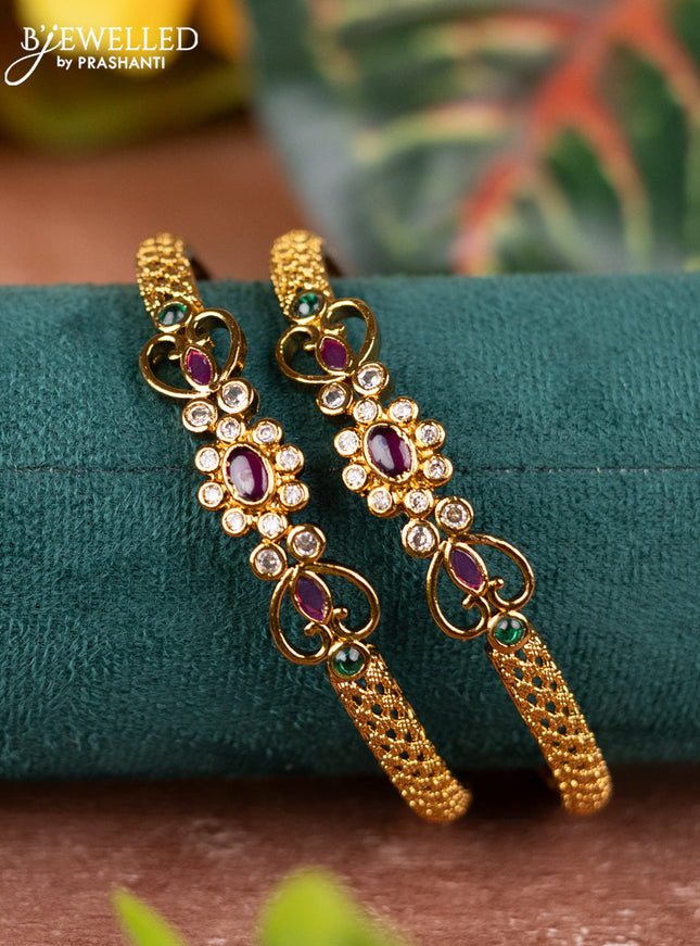 Antique bangles with kemp and cz stones
