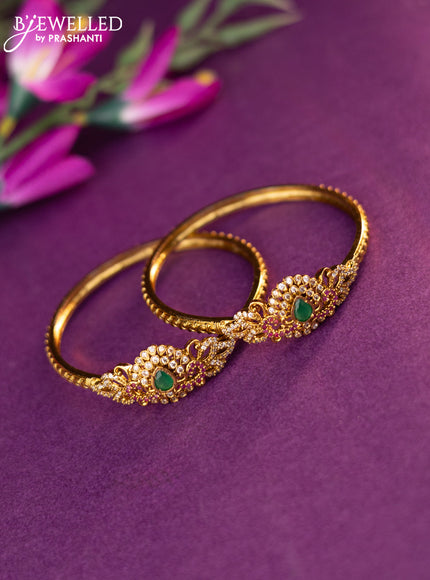 Antique bangles with kemp and cz stones