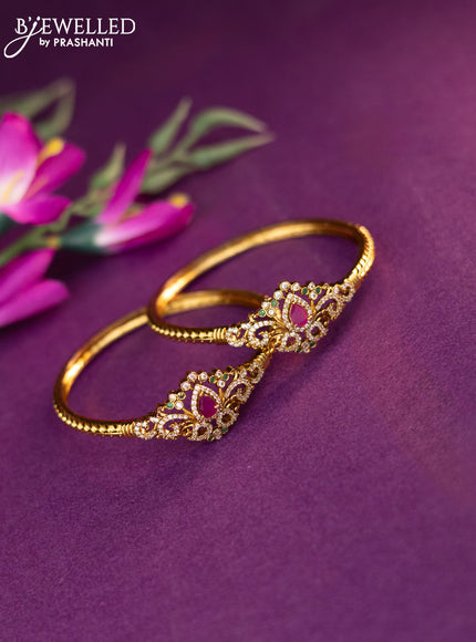 Antique bangles with kemp and cz stones