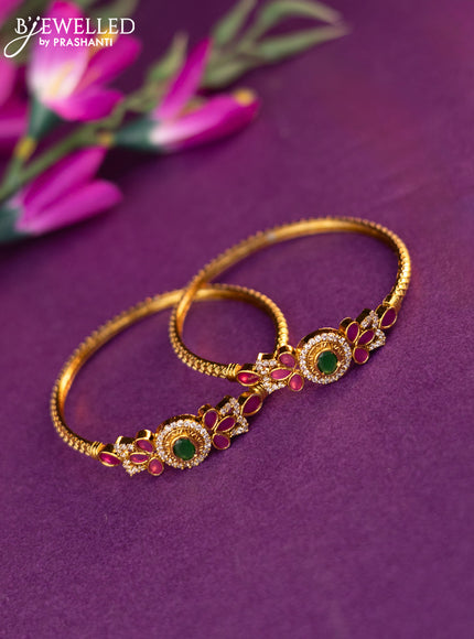 Antique bangles with kemp and cz stones