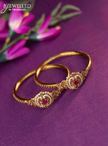 Antique bangles with kemp and cz stones