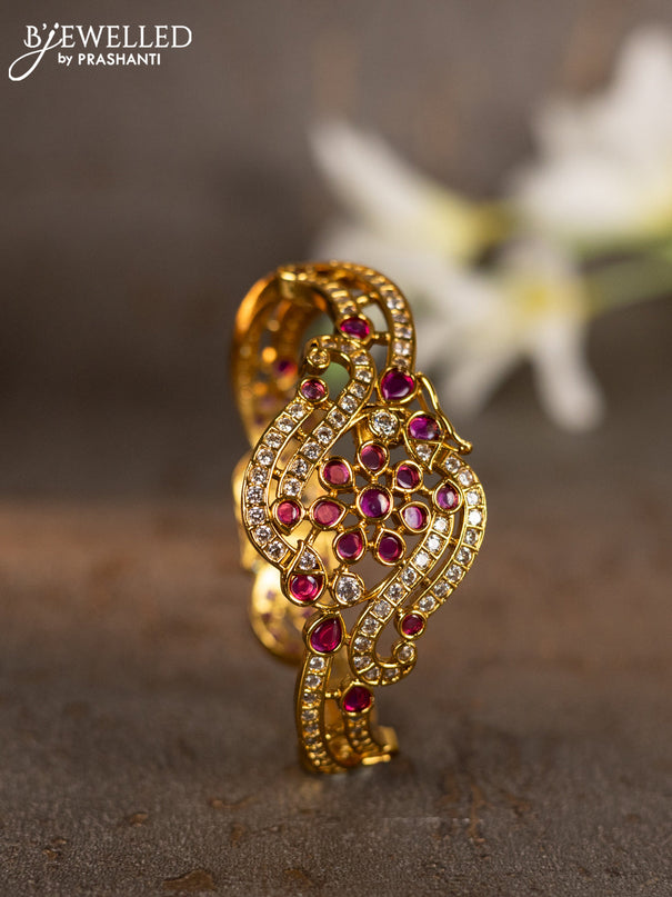 Bracelets with ruby and cz stones