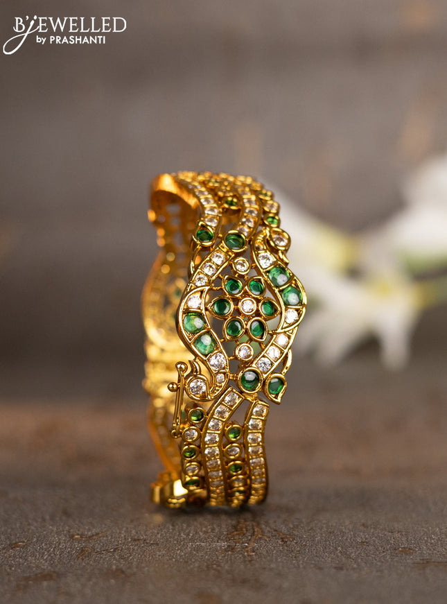 Bracelets with emerald and cz stones
