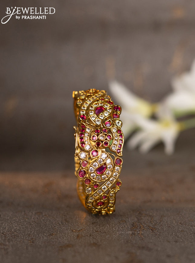 Bracelets with ruby and cz stones