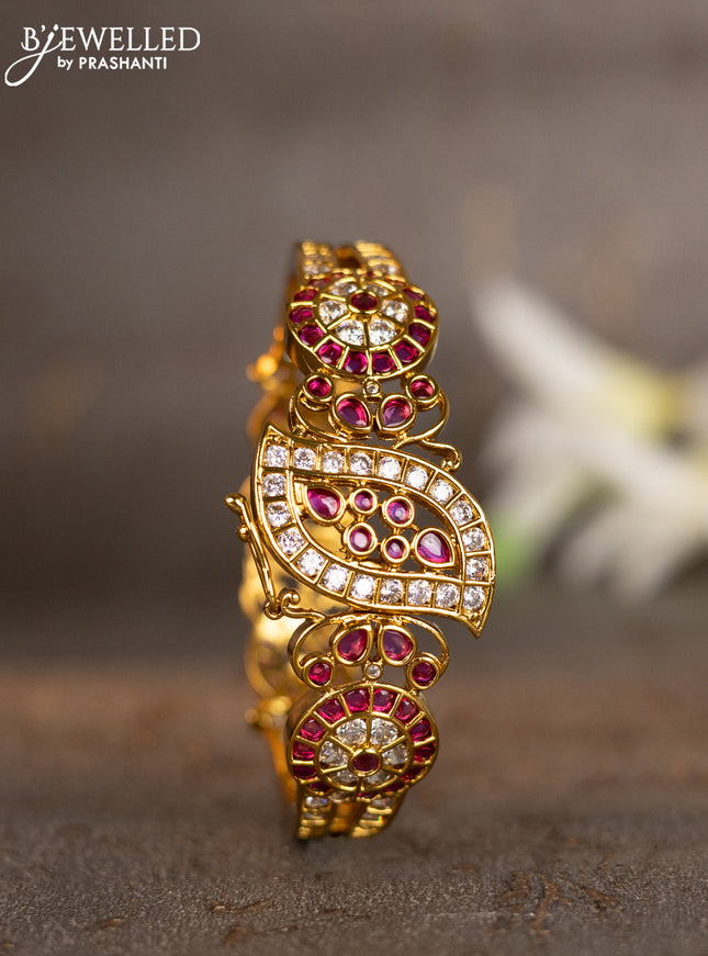 Bracelets with ruby and cz stones