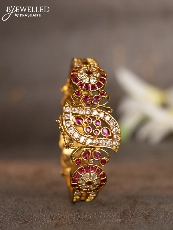 Bracelets with ruby and cz stones