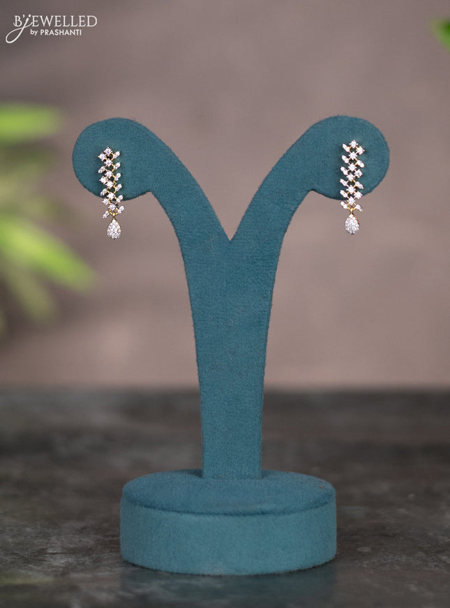 Zircon necklace with cz stones in gold finish