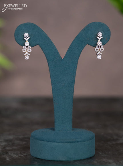 Zircon necklace with cz stones in gold finish