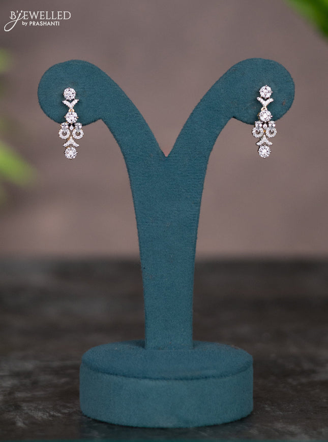 Zircon necklace with cz stones in gold finish