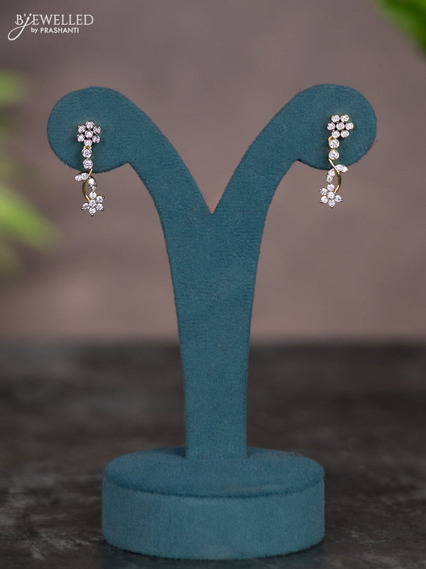 Zircon necklace with cz stones in gold finish