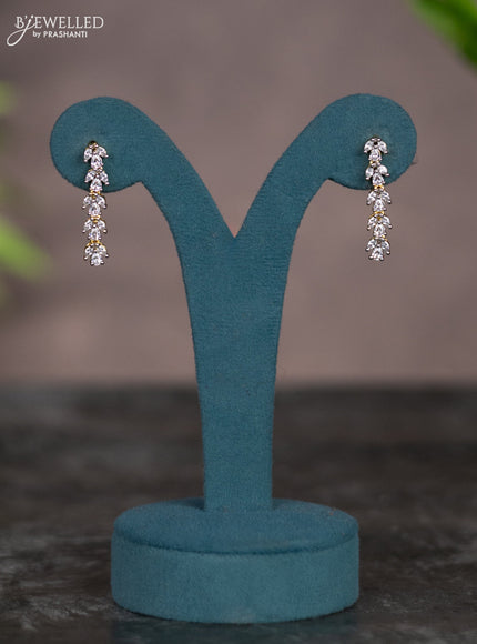 Zircon necklace with cz stones in gold finish