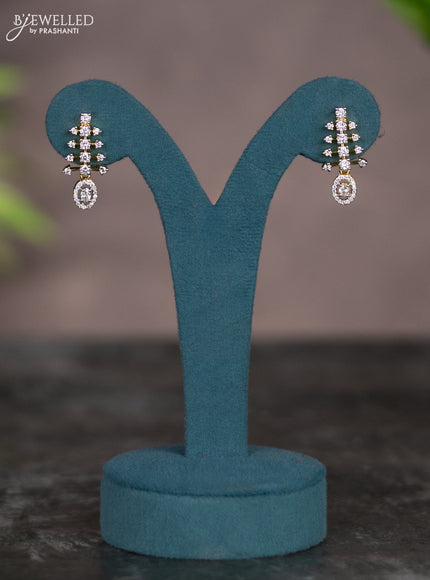 Zircon necklace with cz stones in gold finish