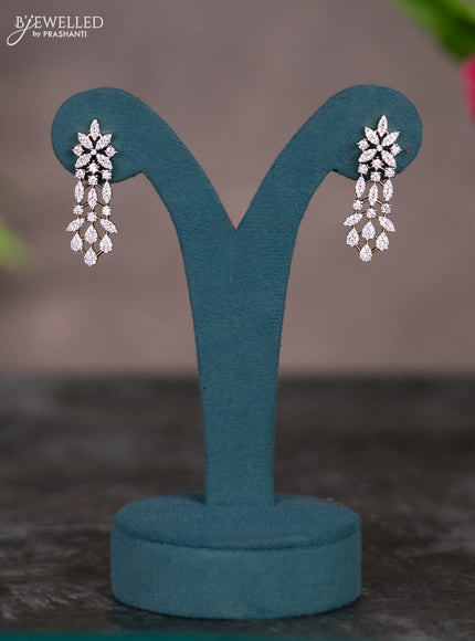 Zircon necklace with cz stones in gold finish