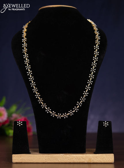 Zircon haram with cz stones in gold finish