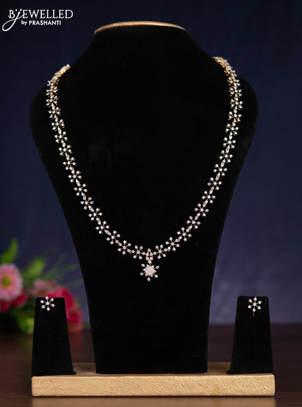 Zircon haram with cz stones in gold finish