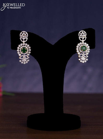 Zircon haram with emerald and cz stones in gold finish