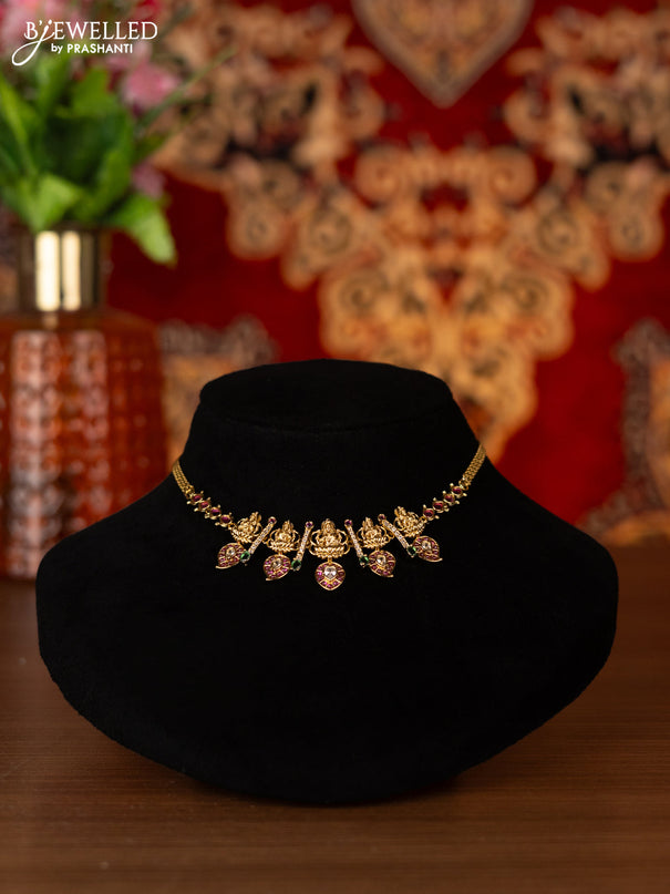 Antique choker lakshmi & manga design with kemp and cz stones