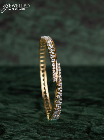 Zircon bracelets with cz stones in gold finish