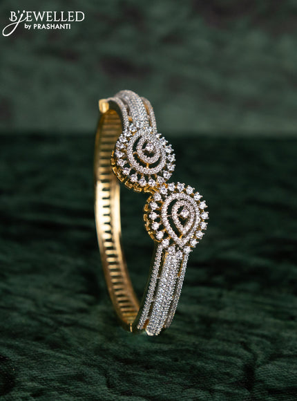 Zircon bracelets with cz stones in gold finish