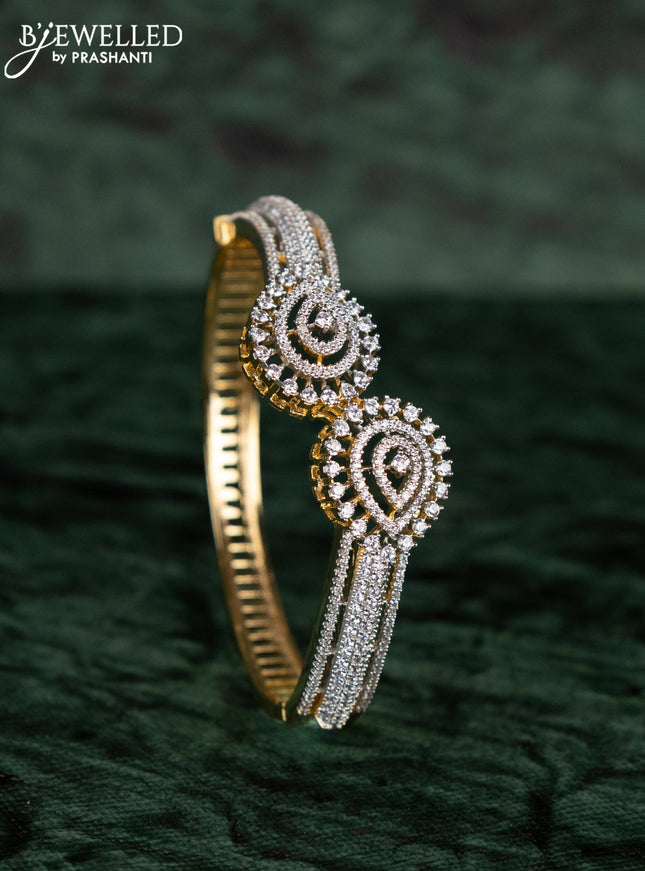 Zircon bracelets with cz stones in gold finish