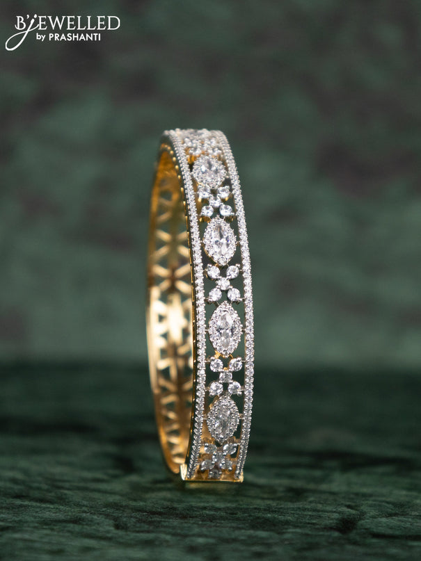 Zircon bracelets with cz stones in gold finish