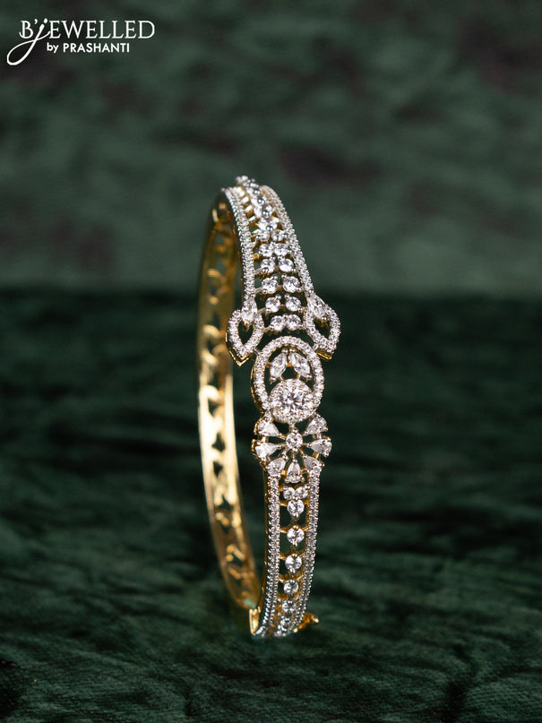 Zircon bracelets with cz stones in gold finish