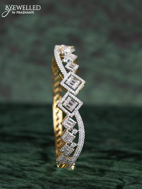 Zircon bracelets with cz stones in gold finish