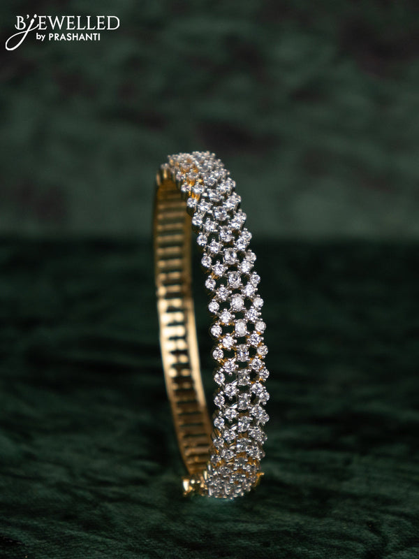 Zircon bracelets with cz stones in gold finish