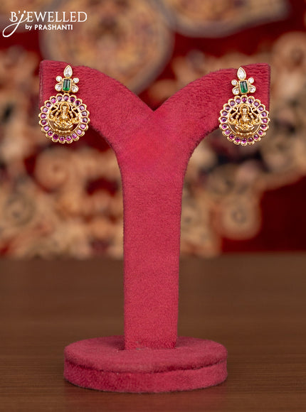 Antique necklace bottumala & lakshmi design with kemp and cz stones
