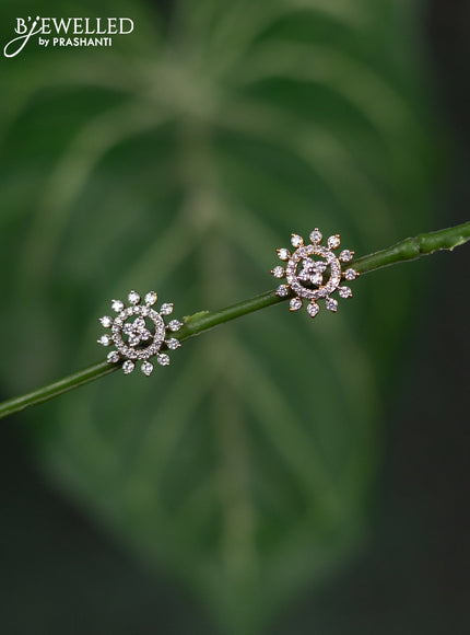 Zircon earrings with cz stones