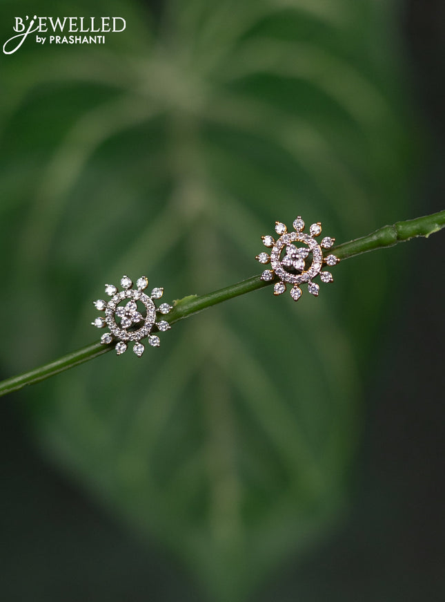 Zircon earrings with cz stones