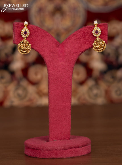 Antique haaram lakshmi kasu design with kemp & cz stones and pearls