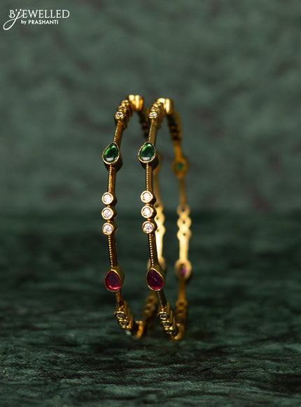 Antique bangles with kemp and cz stones
