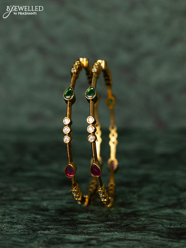 Antique bangles with kemp and cz stones