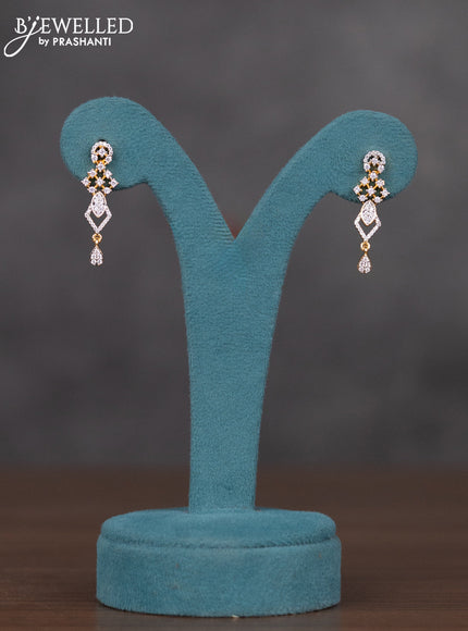 Zircon necklace with cz stones in gold finish