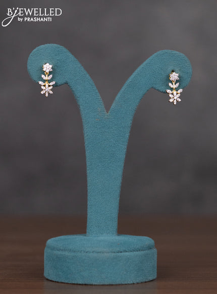 Zircon necklace with cz stones in gold finish