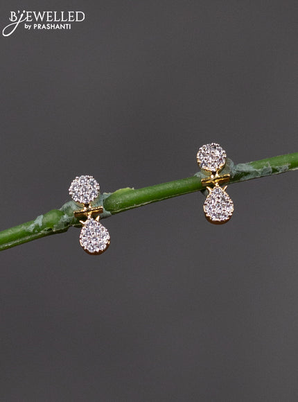 Zircon necklace with cz stones in gold finish