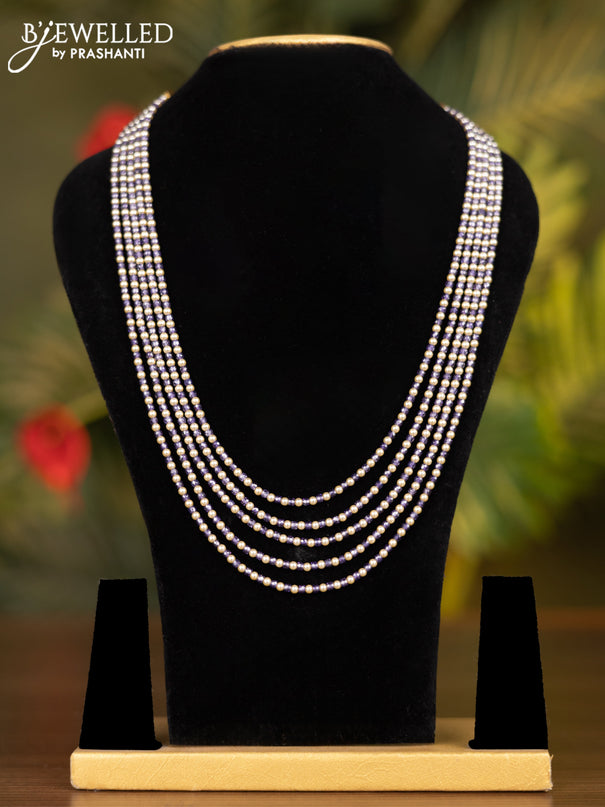 Beaded multilayer violet necklace without earrings